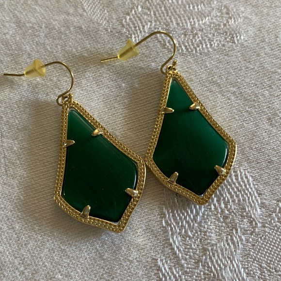 Kendra Scott Alex earrings in cat’s eye/gold - Picture 3 of 4